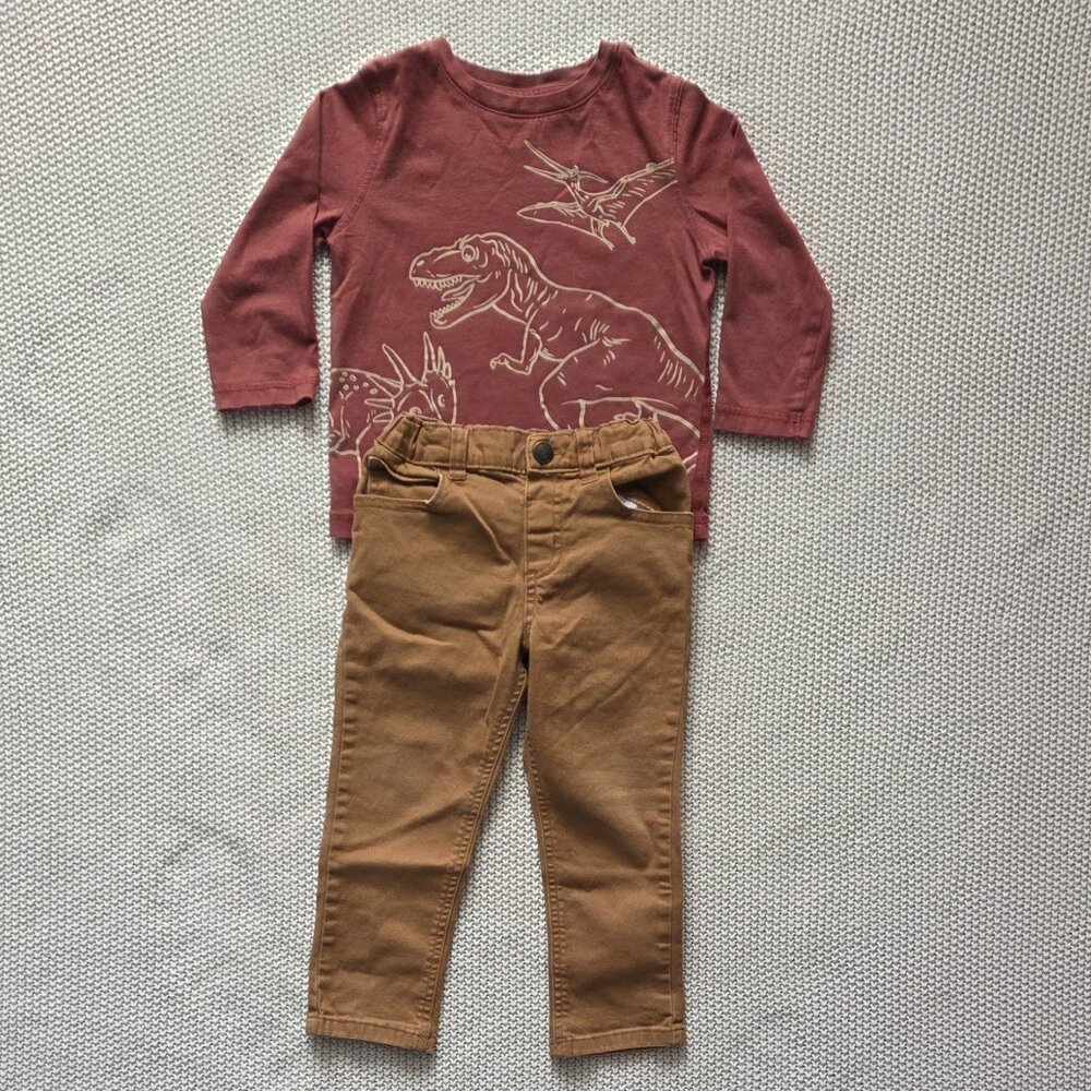 Toddler Boy Dino Outfit, 3T